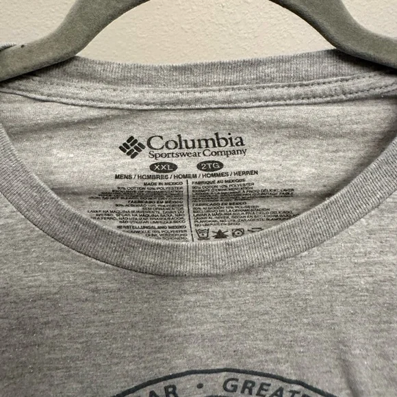 Columbia Size XXL Men's Gray T-Shirt - Picture 2 of 3